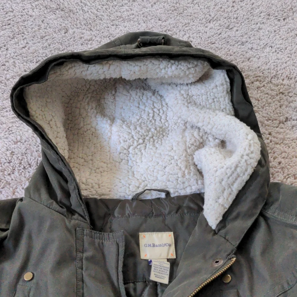 Bass Co. women's army green medium utility jacket - Picture 4 of 9